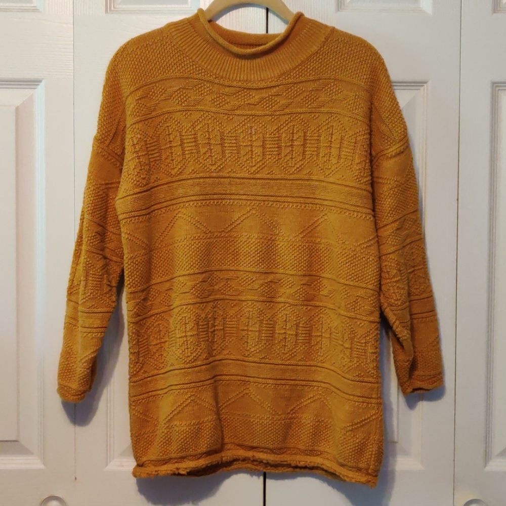 Vintage Coach + Camel Sweater - golden mustard